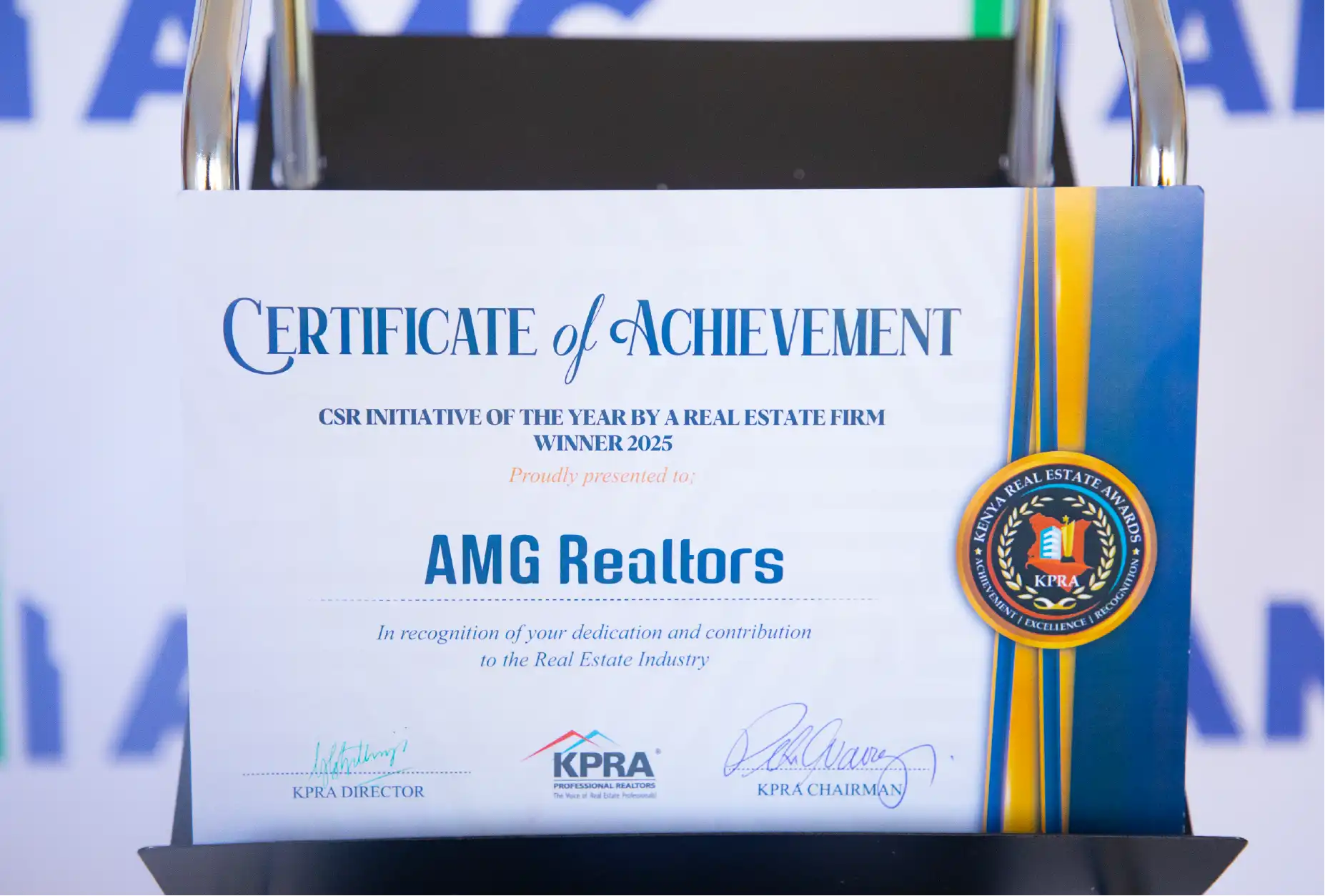 CSR INITIATIVE OF THE YEAR BY A REAL ESTATE FIRM